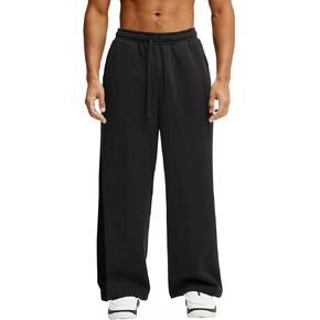 Men's Baggy Sweatpant Wide Leg Lounge Sweatpants Elastic Waist Drawstring Loose Joggers Athletic Pants with Pockets in Saudi Arabia