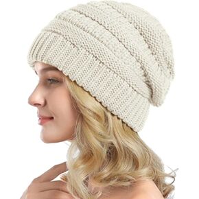 Winter Hats for Men, Warm Soft Knit Thermal Fleece Winter Beanies for Women,Skull Cap for Outdoor Cold Weather in Saudi Arabia