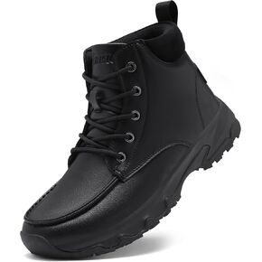 Non Slip Work Boots for Men Slip Resistant Work Shoes for Men Waterproof Leather Boot for Restaurant Food Service Kitchen Zapatos de Trabajo para Hombres Slip On Comfortable Walking Shoes in Saudi Arabia