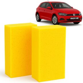 2-Pack Car Wash Sponges - Large Sponges, Extra Thick for All-Purpose Cleaning, Non-Scratch, Ideal for Vehicle Washing, Equipment Cleaning, Boat Cleaning, Rectangle in Saudi Arabia