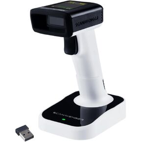 ScanAvenger لاسلكي محمول 1D و2D مع حامل ماسح باركود بلوتوث: ماسح ضوئي يدوي 3 في 1، لاسلكي، مسدس مسح قابل لإعادة الشحن للمخزون - رمز شريطي USB/قارئ QR (1D و2D ترقية حامل الجيل التالي) in Kuwait