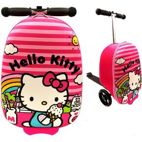 Hello Kitty 2-in-1 Kids Scooter Suitcase & Ride-On Carry-On Luggage –Lightweight Carry-On Travel Case with Built-in Kick Scooter in Saudi Arabia