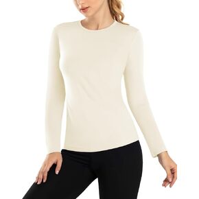 قمصان حرارية للنساء - قمصان حرارية بأكمام طويلة مبطنة بالصوف - قميص داخلي دافئ in Kuwait