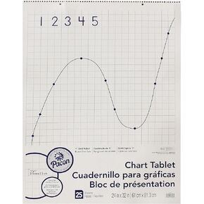 Pacon Chart Tablet, Spiral Bound, Grid Ruled 24" x 32", 25 Sheets in Kuwait