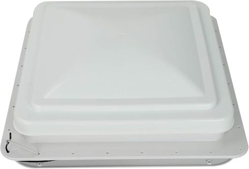 BLACKHORSE-RACING 14" RV Roof Vent Fit for Camper Trailer Universal White Lid Roof Vent with 12V RV Vent Fan 6" Blades White lid Inner for Garnish Ring in Saudi Arabia