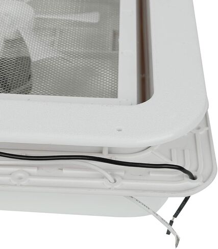 BLACKHORSE-RACING 14" RV Roof Vent Fit for Camper Trailer Universal White Lid Roof Vent with 12V RV Vent Fan 6" Blades White lid Inner for Garnish Ring in Saudi Arabia