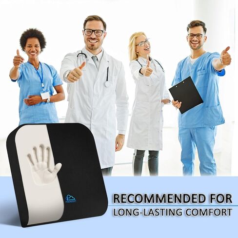 وسادة مقعد من الإسفنج الذي يتشكل حسب الجسم الملامس، وسادة كرسي مكتب مريحة للظهر والعصعص وعرق النسا وتخفيف آلام عظم الذيل وتخفيف الضغط - مثالية لمقعد السيارة والكراسي المتحركة والاستاد والكرسي، غطاء إضافي (رمادي) in Kuwait