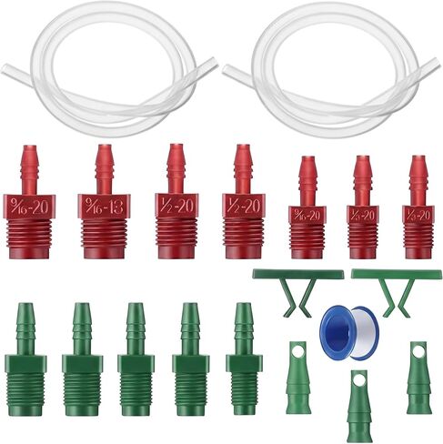 EBOOT 29 Pcs Brake Master Cylinder Bleeder Kit Includes 22" Clear Hoses, Clips, PTFE Tape & Universal SAE/Metric Threaded Adapters in Saudi Arabia
