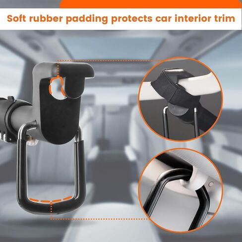 شريط شماعات ملابس السيارة، قضبان ملابس للمركبات بطول 34-54 بوصة قابل للتعديل من الفولاذ القوي مناسب للمركبات الترفيهية والسفر بالسيارة يحافظ على الملابس نظيفة وجافة in Kuwait