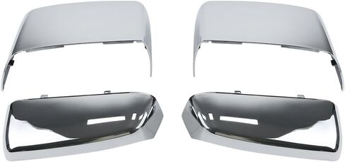 Chrome Direct Replacement Side Tow Mirror Covers Caps Compatible with Chevy Silverado 2014-2019 Compatible with GMC Sierra 2014-2019 Replaces 23444119 23444120 23444125 23444126 in Saudi Arabia