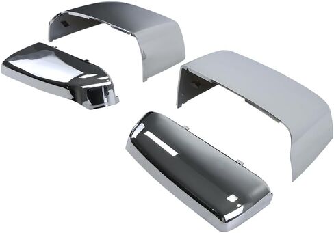Chrome Direct Replacement Side Tow Mirror Covers Caps Compatible with Chevy Silverado 2014-2019 Compatible with GMC Sierra 2014-2019 Replaces 23444119 23444120 23444125 23444126 in Saudi Arabia