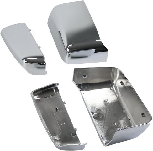 Chrome Direct Replacement Side Tow Mirror Covers Caps Compatible with Chevy Silverado 2014-2019 Compatible with GMC Sierra 2014-2019 Replaces 23444119 23444120 23444125 23444126 in Saudi Arabia