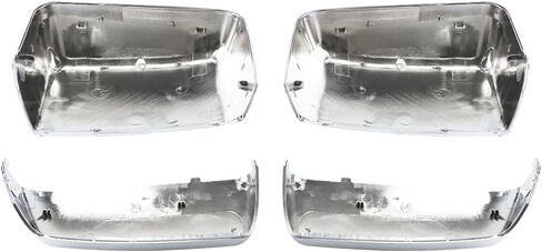 Chrome Direct Replacement Side Tow Mirror Covers Caps Compatible with Chevy Silverado 2014-2019 Compatible with GMC Sierra 2014-2019 Replaces 23444119 23444120 23444125 23444126 in Saudi Arabia