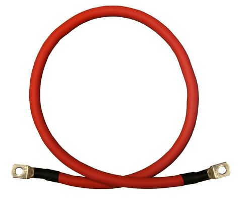 1/0 AWG 1/0 قياس واحد أسود 1 قدم مع 3/8 العروات كابلات عاكس بطارية النحاس النقي للطاقة الشمسية، RV، السيارات، السيارات البحرية، القارب in Kuwait