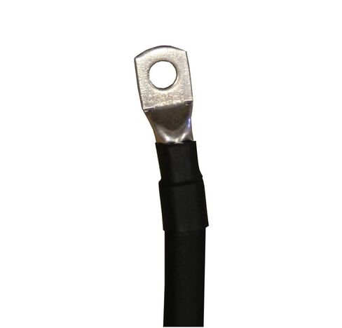1/0 AWG 1/0 قياس واحد أسود 1 قدم مع 3/8 العروات كابلات عاكس بطارية النحاس النقي للطاقة الشمسية، RV، السيارات، السيارات البحرية، القارب in Kuwait