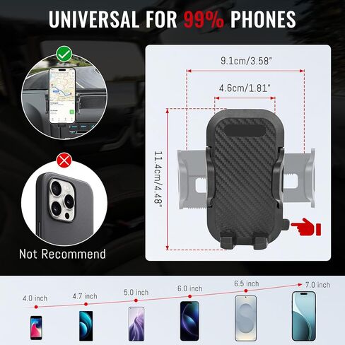 حامل هاتف مطور متوافق مع Jeep Wrangler JK JKU 2012-2018 | لوحة مضادة للاهتزاز متعددة التركيب + صينية تخزين | حامل هاتف يدور 360 درجة | إكسسوارات داخلية للطرق الوعرة in Kuwait