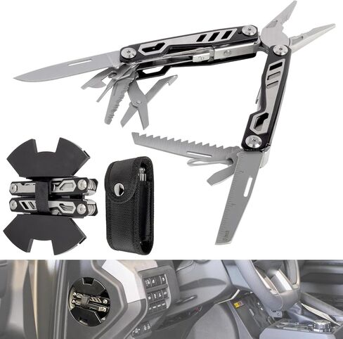 PT420-35240 مقصورة تخزين سرية للوحة القيادة الجانبية للسائق، أداة متعددة 14 في 1، دعامة متوافقة مع 2024-26 Toyota Tacoma & 4Runner SR5 TRD Sport Off-Road Premium Limited 2026 Rav4 Woodland in Kuwait