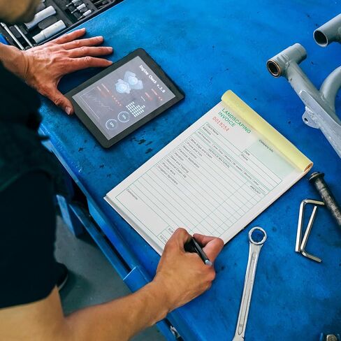 5 Packs Garden Service Invoice Book,2-Part Carbonless Garden Invoice Receipt Book, 5.7 X 8.3 inch Landscaping Invoice Book (50 Sets Each Pad) in Kuwait