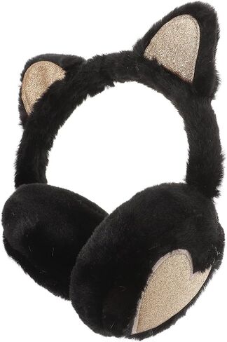 GALPADA Cat Ear Earmuffs Plush Winter Ear Warmers Black Soft Outdoor Cold Weather Cover for Boys in Saudi Arabia