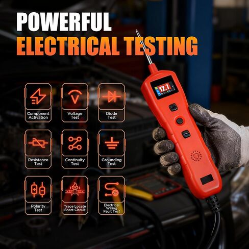 جهاز اختبار مسبار دائرة الطاقة، جهاز اختبار دائرة السيارات 9 فولت - 30 فولت، جهاز اختبار الصمامات الكهربائية للسيارات، جهاز اختبار الجهد الكهربي 0.3 فولت - 70 فولت لاختبار مقاومة الاستمرارية in Kuwait