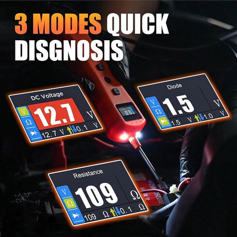 جهاز اختبار مسبار دائرة الطاقة، جهاز اختبار دائرة السيارات 9 فولت - 30 فولت، جهاز اختبار الصمامات الكهربائية للسيارات، جهاز اختبار الجهد الكهربي 0.3 فولت - 70 فولت لاختبار مقاومة الاستمرارية in Kuwait