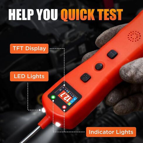 جهاز اختبار مسبار دائرة الطاقة، جهاز اختبار دائرة السيارات 9 فولت - 30 فولت، جهاز اختبار الصمامات الكهربائية للسيارات، جهاز اختبار الجهد الكهربي 0.3 فولت - 70 فولت لاختبار مقاومة الاستمرارية in Kuwait