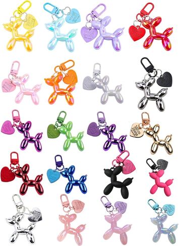 هلام بالون الكلب المفاتيح السائبة للنساء في سن المراهقة الفتيات حقيبة لطيفة سلسلة مفاتيح سحرية لحقيبة الظهر محفظة حقيبة يد حقيبة الكتب in Kuwait