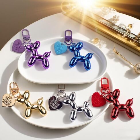 هلام بالون الكلب المفاتيح السائبة للنساء في سن المراهقة الفتيات حقيبة لطيفة سلسلة مفاتيح سحرية لحقيبة الظهر محفظة حقيبة يد حقيبة الكتب in Kuwait