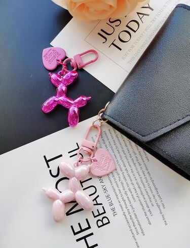 هلام بالون الكلب المفاتيح السائبة للنساء في سن المراهقة الفتيات حقيبة لطيفة سلسلة مفاتيح سحرية لحقيبة الظهر محفظة حقيبة يد حقيبة الكتب in Kuwait