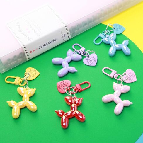 هلام بالون الكلب المفاتيح السائبة للنساء في سن المراهقة الفتيات حقيبة لطيفة سلسلة مفاتيح سحرية لحقيبة الظهر محفظة حقيبة يد حقيبة الكتب in Kuwait