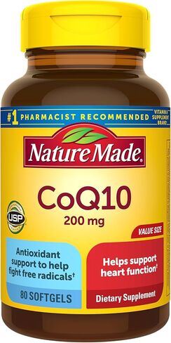 Nature Made CoQ10 200 ملغ، مكمل غذائي لدعم صحة القلب، 40 كبسولة هلامية، كمية تكفي 40 يومًا in Kuwait