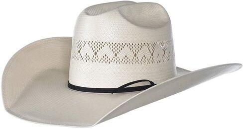 Ivory High Point Shantung 4 1/2" Brim Open Crown Straw Hat in Saudi Arabia