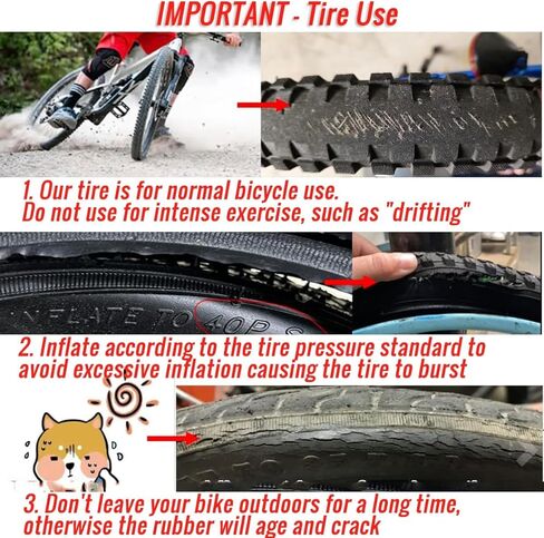 Replacement Bicycle Tire for Children Bike Kids BMX Bike Folding Bicycle Multiple Size Options 12/14/16/18/20/24X1.75 in Kuwait