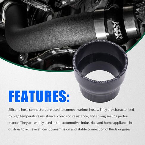 3 to 3.5 Inch Silicone Reducer Coupler Hose, 4-Ply Reinforced Turbo/Intercooler/Intake Piping ID 3″ to 3.5 (76-89mm) Compatible with 3"-3.5“ turbo inlet/outlets in Saudi Arabia