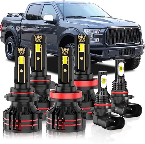 Upgraded Light Bulbs Kit Compatible For Ford F150 2015-2023, 6000K White Plug-and-Play Super Bright Lights Bulbs - 6Pack in Saudi Arabia