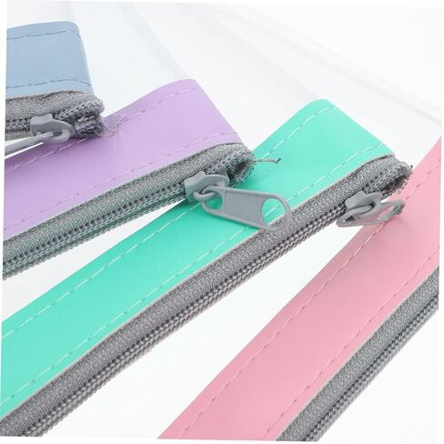 4Pcs Transparent Money Pouch Zippered Storage for Cash Checks Envelopes Versatile and Secure Bank Bag for Personal Business and Travel Use in Saudi Arabia