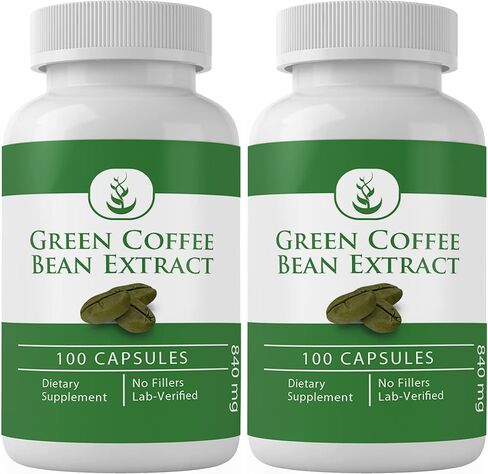 PURE ORIGINAL INGREDIENTS Green Coffee Bean Extract (365 Capsules) No Magnesium Or Rice Fillers, Always Pure, Lab Verified in Saudi Arabia