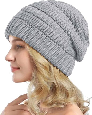 Winter Hats for Women, Fleece Knit Soft Warm Thermal Winter Beanies for Men,Skull Cap for Outdoor Cold Weather in Saudi Arabia