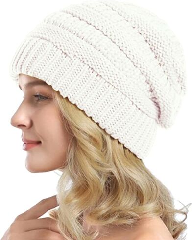 Winter Hats for Women, Fleece Knit Soft Warm Thermal Winter Beanies for Men,Skull Cap for Outdoor Cold Weather in Saudi Arabia
