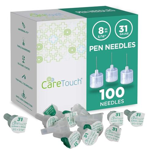Care Touch CTPN31516 Pen Needle, 31 Gauge, 5/16" Size, Pack of 10 in Kuwait