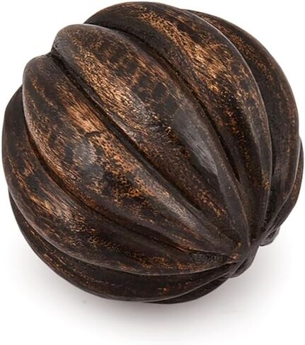 كرات كايزن كاسا المزخرفة من خشب المانجو، مجموعة من 3 كرات دائرية للاستخدام المركزي مثالية للاستخدام في المعيشة وغرفة الطعام وطاولة القهوة والديكور المنزلي (3 × 3 × 3 بوصات) in Kuwait