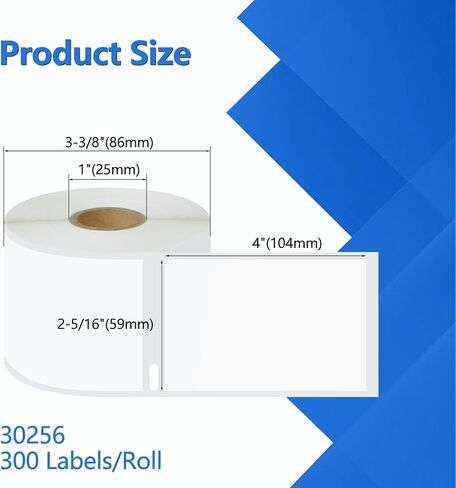 Cruxer 1 Roll Compatible for DYMO 30256 A30256 2-5/16" x 4"(59mm x 104mm) Shipping Labels Perforated 300 Labels per roll, Replacement for DYMO Label Writer 450, 450 Twin Turbo, 4XL, 450 Turbo in Saudi Arabia