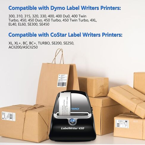 Cruxer 1 Roll Compatible for DYMO 30256 A30256 2-5/16" x 4"(59mm x 104mm) Shipping Labels Perforated 300 Labels per roll, Replacement for DYMO Label Writer 450, 450 Twin Turbo, 4XL, 450 Turbo in Saudi Arabia