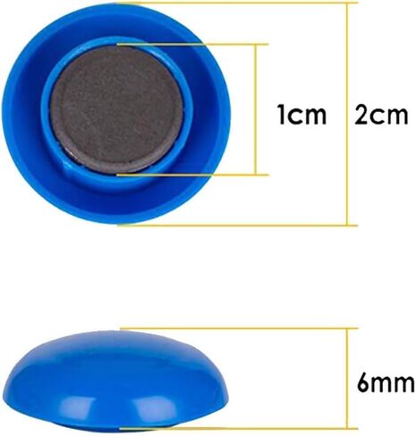 80 Pack Round Plastic Covered Magnetic Buttons,20 mm Notice Board Planning Magnets for Home Schools Offices in Saudi Arabia
