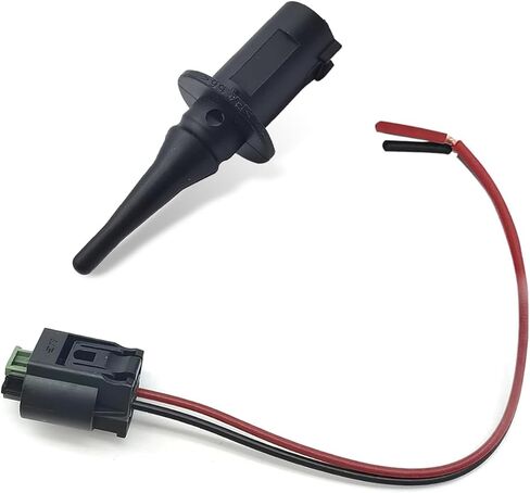 2 PCS Car Outdoor Temperature Sensor, Outer Ambient Air Temperature Sensor and Plug Kit, Replacement OEM# 0075421318 0005428418 5S11829, Compatible with Select Benz Models (Black) in Saudi Arabia