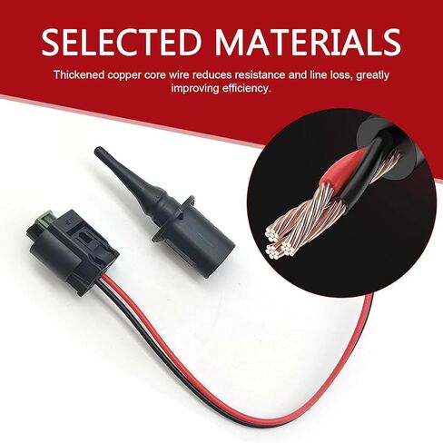 2 PCS Car Outdoor Temperature Sensor, Outer Ambient Air Temperature Sensor and Plug Kit, Replacement OEM# 0075421318 0005428418 5S11829, Compatible with Select Benz Models (Black) in Saudi Arabia