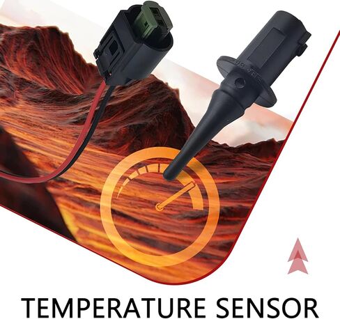 2 PCS Car Outdoor Temperature Sensor, Outer Ambient Air Temperature Sensor and Plug Kit, Replacement OEM# 0075421318 0005428418 5S11829, Compatible with Select Benz Models (Black) in Saudi Arabia