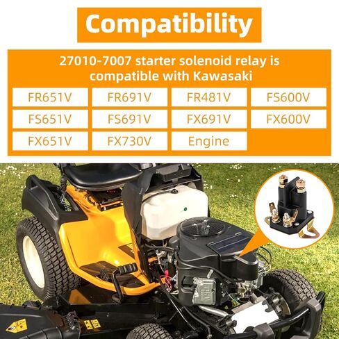 27010-7007 مرحل الملف اللولبي للمبتدئين متوافق مع Kawasaki FR651V FR691V FS481V FS600V FS651V FS691V FX600V FX651V FS691V FX730V استبدال محرك الحديقة in Kuwait