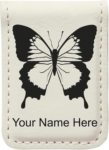 LaserGram Slim Magnetic Money Clip, Swallowtail Butterfly, Personalized Engraving Included (Bamboo) in Saudi Arabia