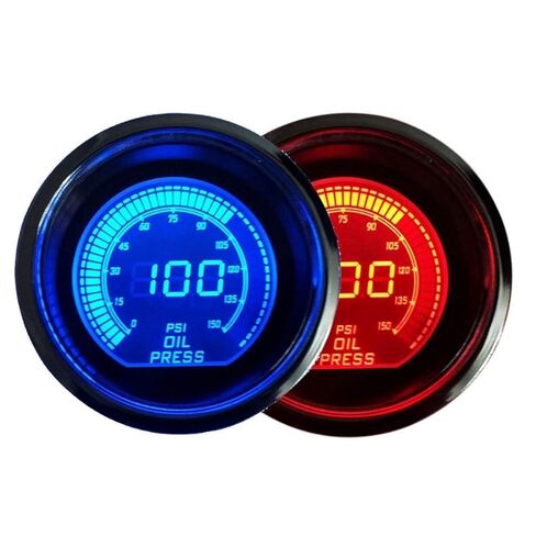 52mm Oil Pressure Gauge, EVO Series 0-150 PSI Universal 12V Gauge with Sensor, Dual Color Backlit LED for Car Truck Motorcycle, High Accuracy Mechanical Style Gauge, Easy Read Dial in Saudi Arabia